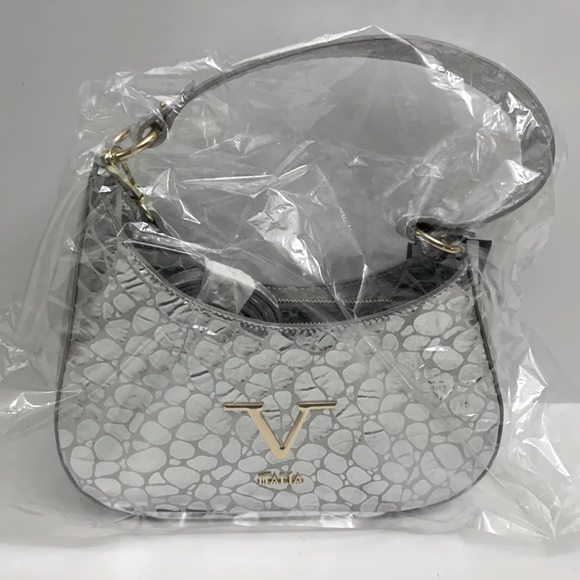 FINAL SALE V Italia Made in Italy. Trademark of Versace Metallic Leather Bag - Picture 5 of 8